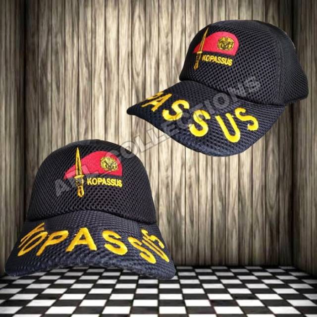 Topi jaring army bordir KOPASSUS / Topi jala military tactical outdoor