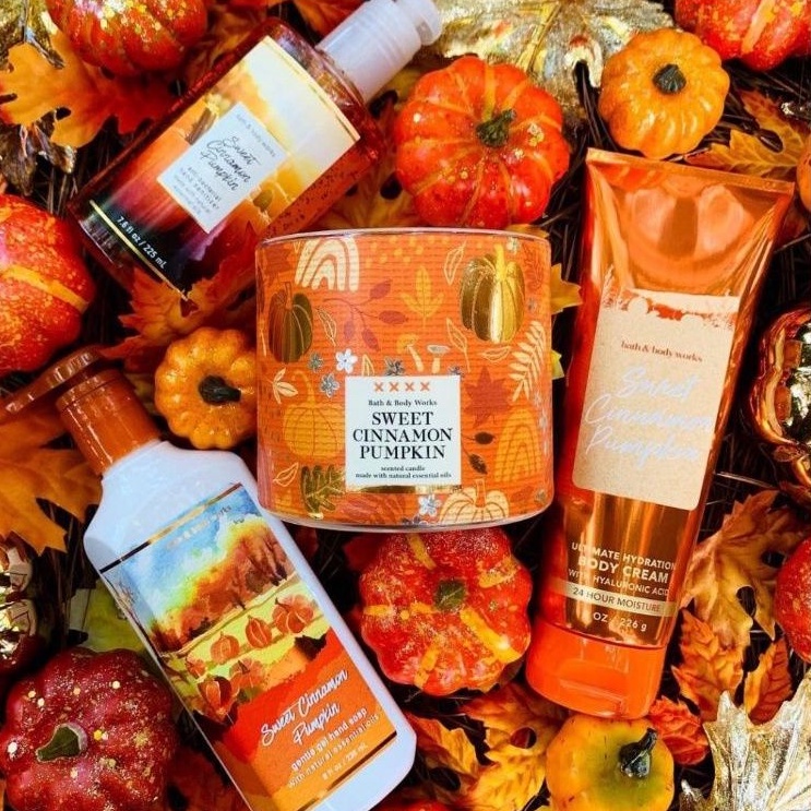 BATH AND BODY WORKS BBW SWEET CINNAMON PUMPKIN SERIES MIST LOTION SHOWER GEL BODY CREAM HAND CREAM SHOWER GEL BODY CREAM LOTION MIST WASH WALLFLOWER ROOMSPRAY SCENTPORTABLE GENTLE GEL DEEP CLEANSING GENTLE FOAMING CREAMY LUXE