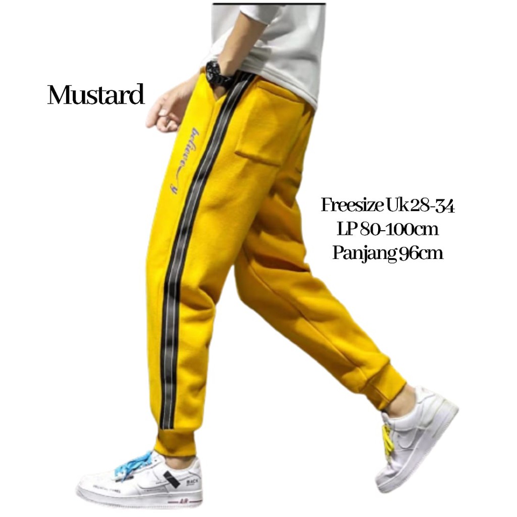 Celana Joger Pria Panjang Casual Pria Jogger Pants Believe Pantai Santai Kolor Chino Joger Gym