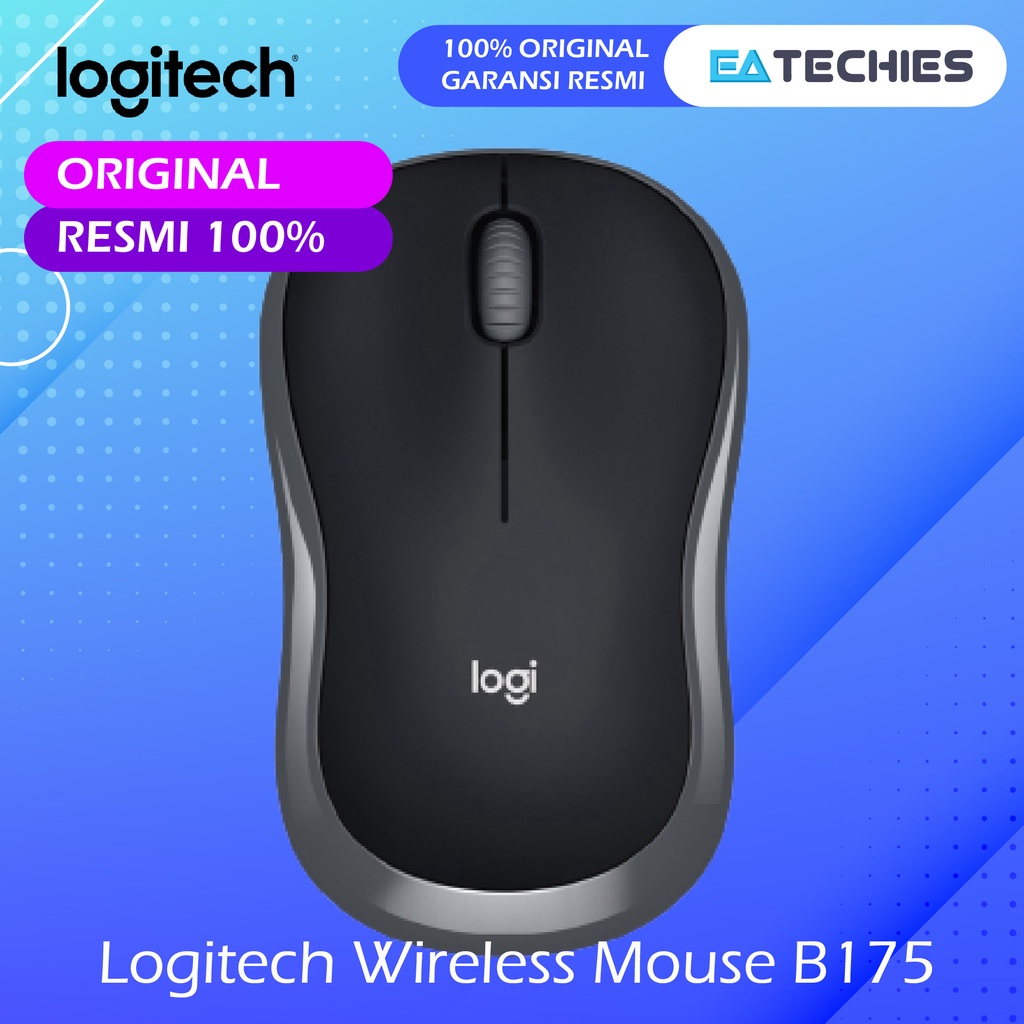 Logitech B175 Garansi Resmi Original Mouse Wireless Tanpa Kabel Murah B 175