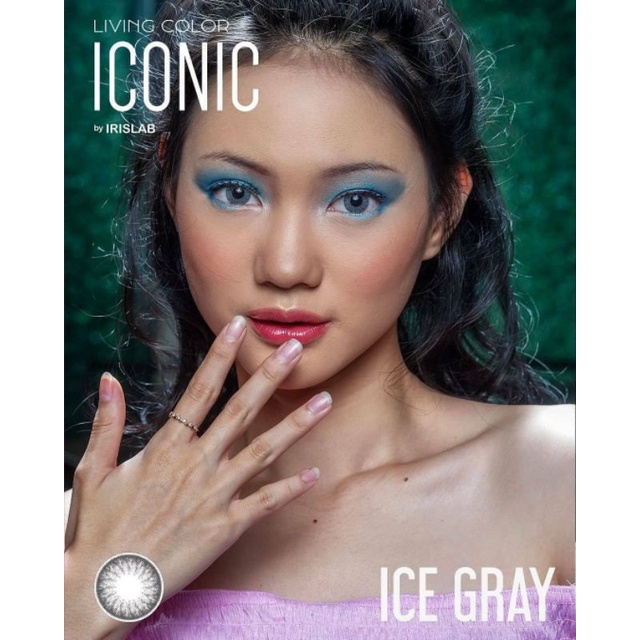 SOFTLENS ICONIC IRISLAB BLUE & ICE GREY MINUS (-0.50 S/D -6.00)