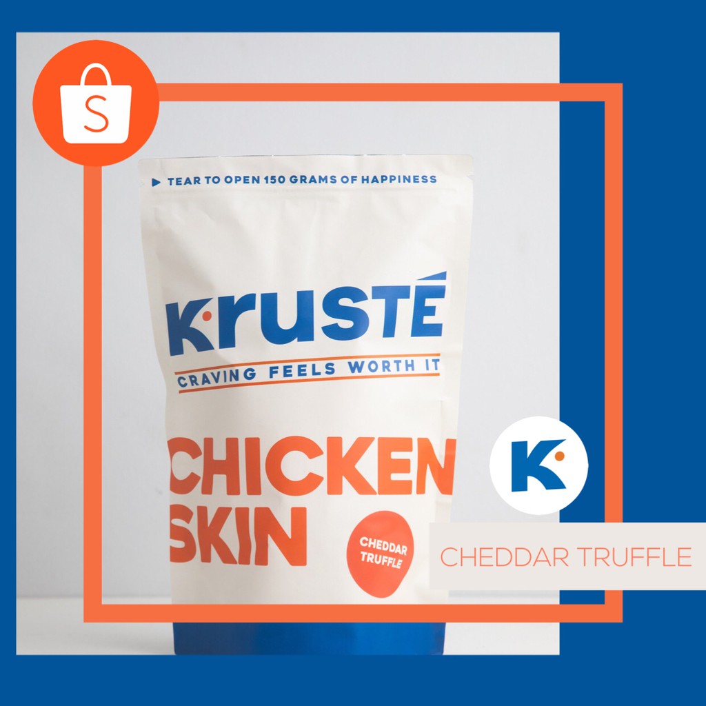 

KRUSTÉ Crispy Chicken Skin - Makanan Ringan / Snack - Cheddar Truffle