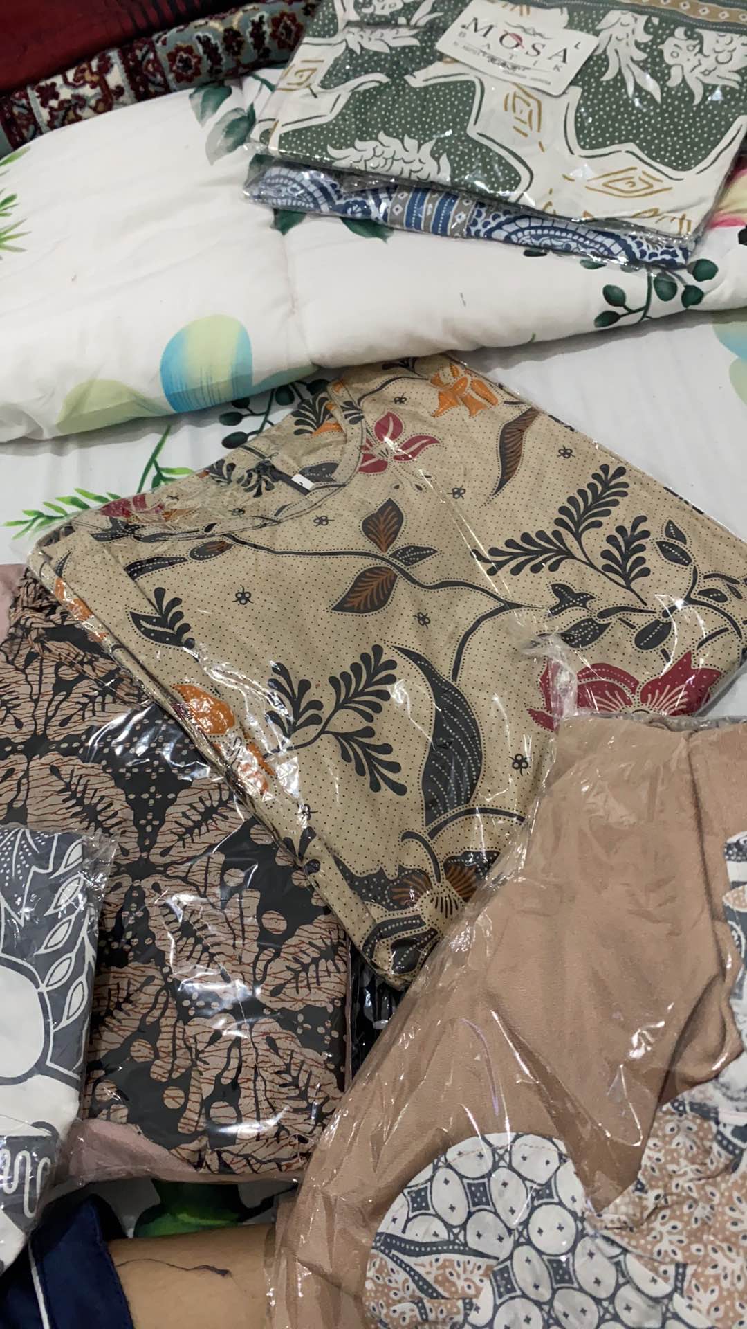 M-l-xl-xxl Batik Tunik Wanita Asj Sa Hrb026 Kenongo Pekalongan Sogan Tulis