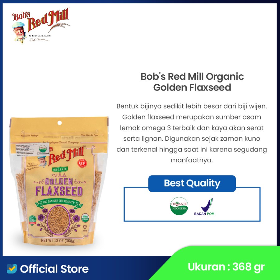 

Bob's Red Mill Organic Golden Flaxseed 368 gr