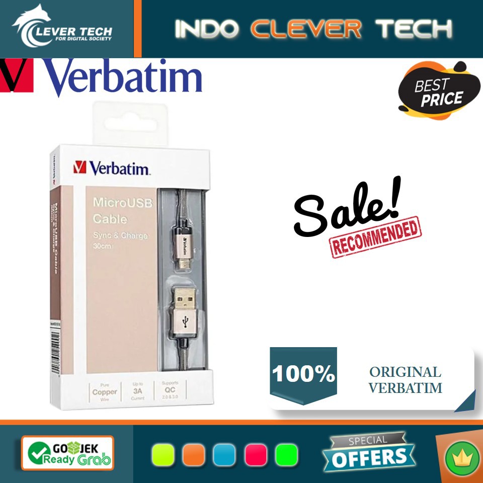 Verbatim Cable Micro 30cm Gold 65200