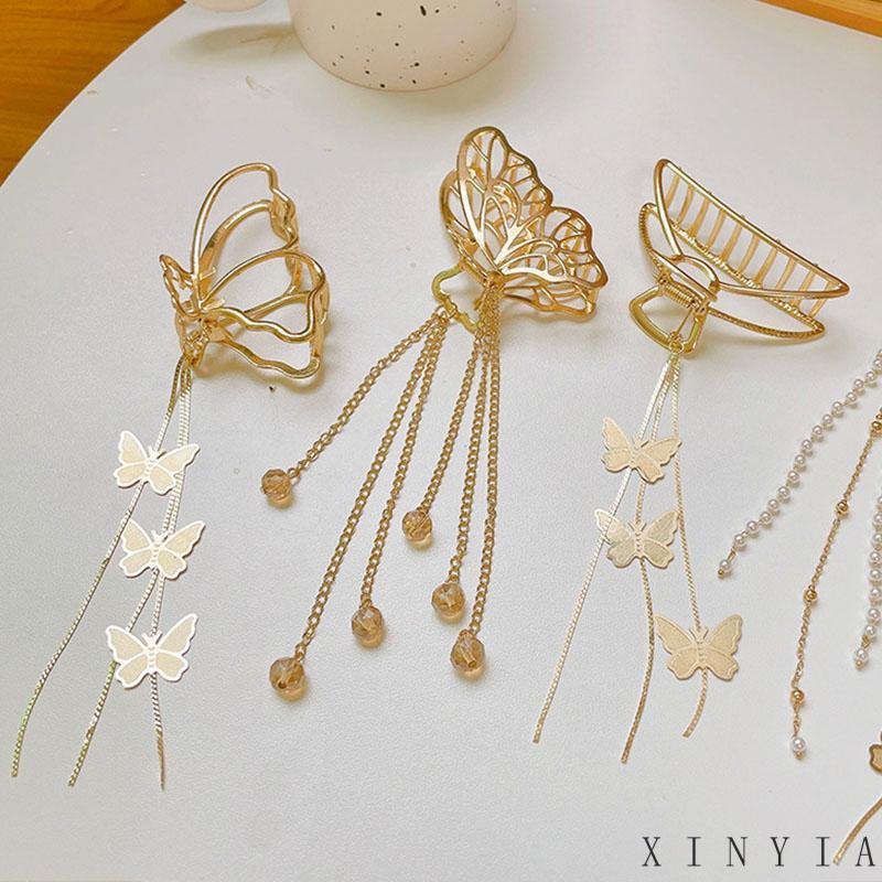 【COD】Jepit Rambut Butterfly Bentuk Hair Clips Kupu-Kupu Bahan Metal Ukuran Besar Korea Hair Pins Accessories