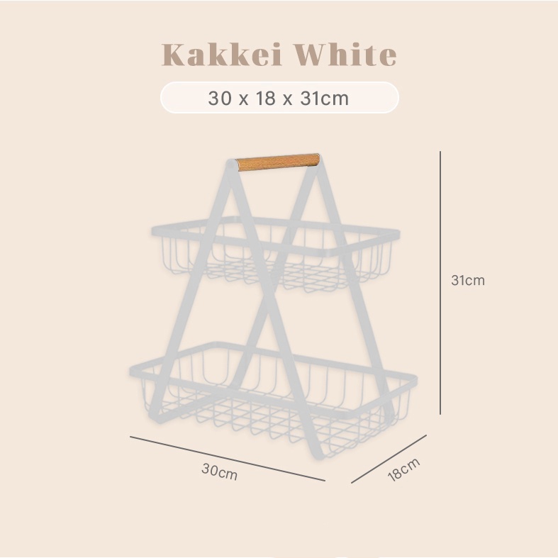 Rak Buah Besi Segitiga Tingkat 2 Serbaguna Rak Keranjang Bawang Buah Dan Sayur