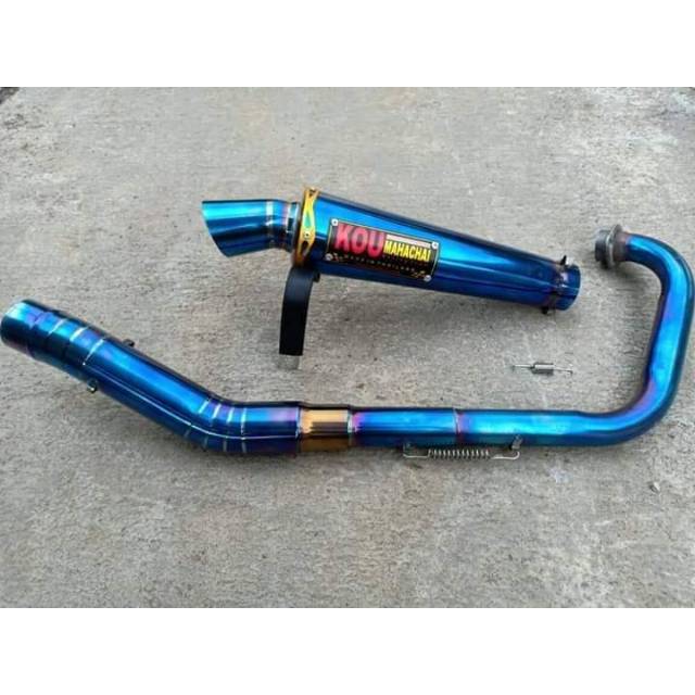Knalpot kou full.bluemon vixion fu