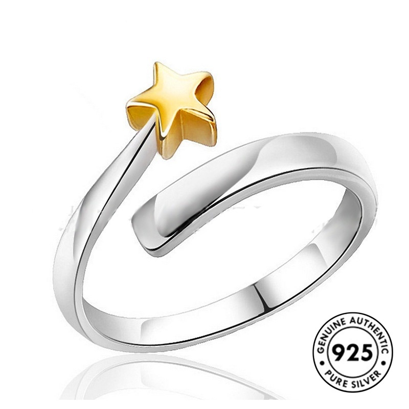 Cincin Desain Bintang Bahan S925 Silver Plated