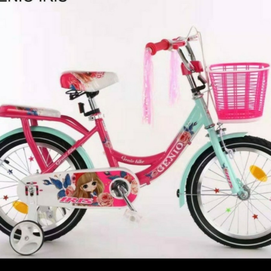 GRAB SEPEDA MINI ANAK PEREMPUAN GENIO  IRIS 18'' GOJEK