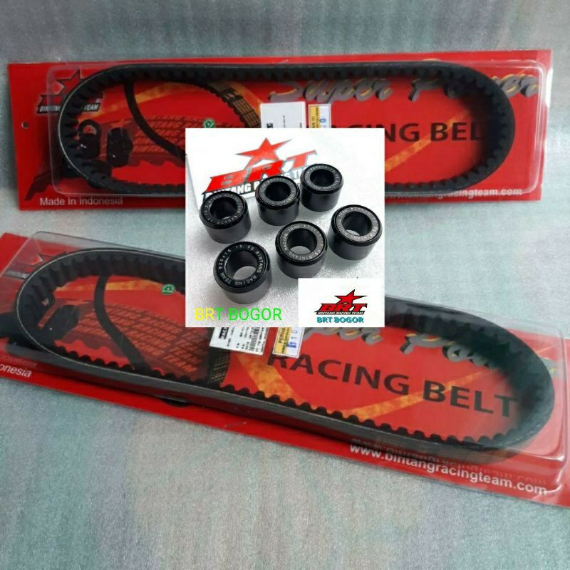 Vanbelt V-Belt v bel BRT VANBELT SET+ Roller mio m3 mio S mio z all new soul gt fino 125 fi x ride 125 Loler rorer fenbelt penbelt ROLLER SET VANBELT DAN ROLLER MIO S MIO3 MIO Z FINO X RIDE