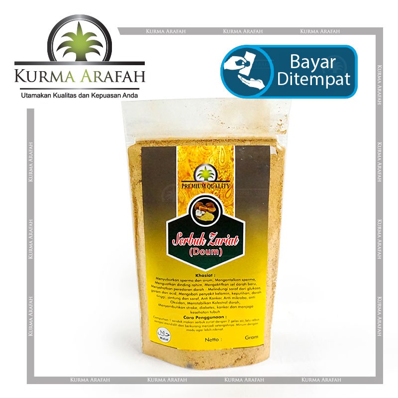 

Bubuk Buah Zuriat / Doum / Buah Keturunan 110gr Serbuk Zuriat ORIGINAL