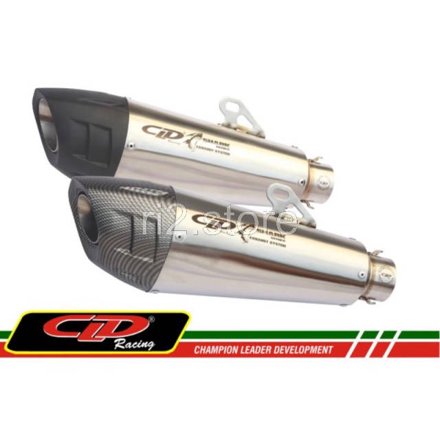 SILENCER KNALPOT ONLY CLD RACING SHARK SERIES LONG HITAM & CARBON
