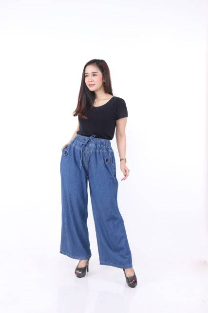 Celana kulot jeans wanita