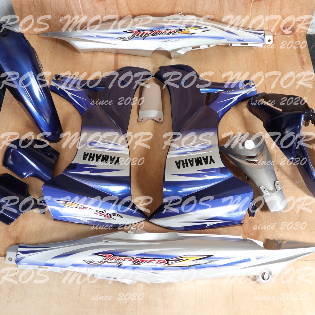 Cover Body Jupiter Z New Burhan 2007 Biru Silver Full Set Halus Bodi Jupiter Z Burhan Body Jupiter Z
