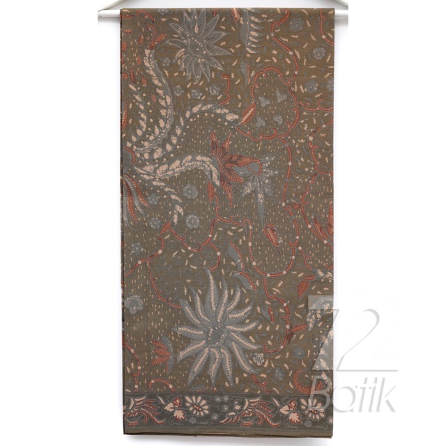 KAIN BATIK PREMIUM Bahan Katun Motif Kembang Warna Hijau Gelap Warna Alam 724803 Cap 72 Jarik Jarit Samping Kebat Panjang Batik Katun Modern Premium Bahan Seragam Batik Pernikahan Kantor Keluarga Murah Kamen Jadi Batik Bali Lembaran