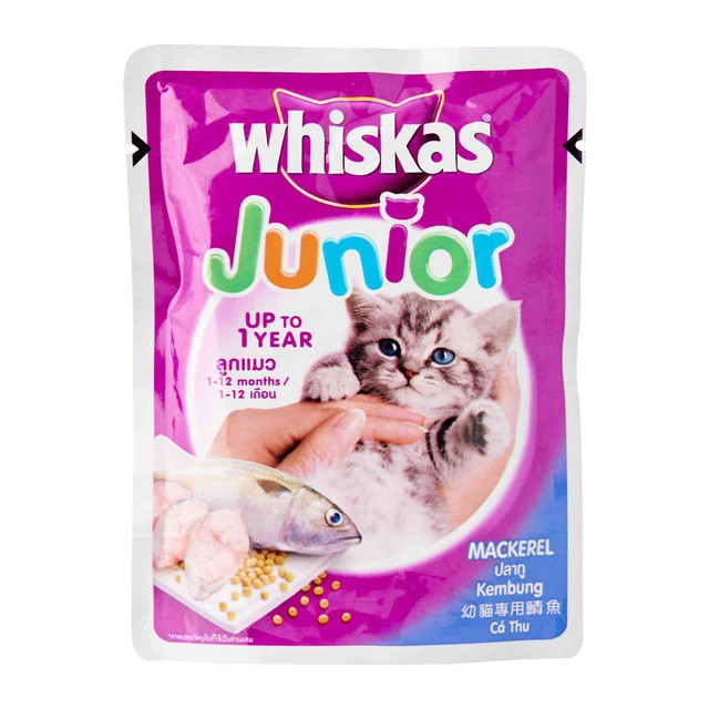 whiskas junior 85gram Sachet / whiskas kitten pouch