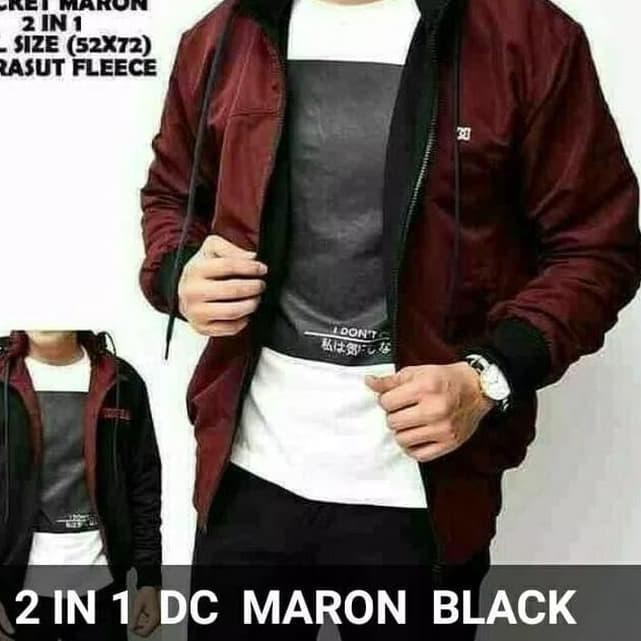 [Abah] JAKET PARASUT / JAKET WATERPROOF PRIA / JAKET PARKA BOMBER / JAKET WINDBREAKER - DC MARON BLA