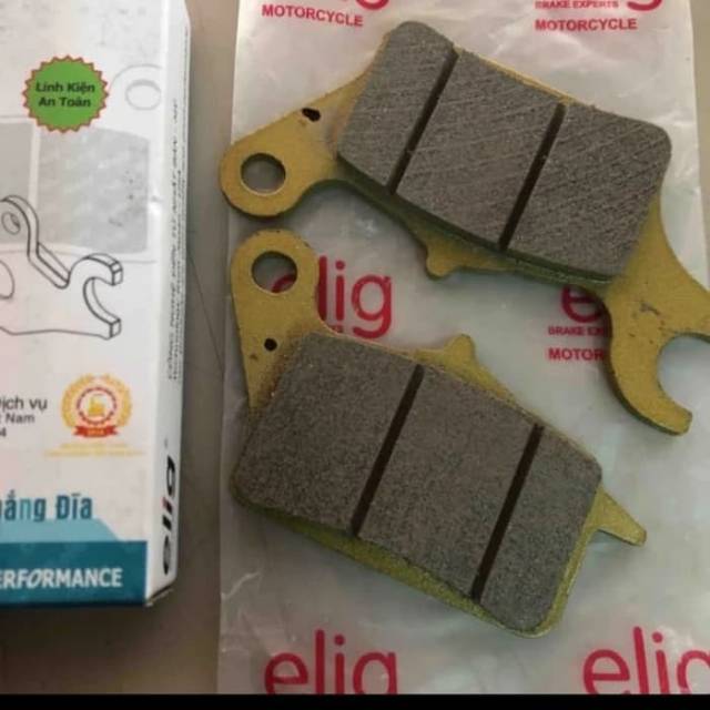 Kampas rem cakram depan vario 150, vario 125, spacy, scoopy, beat fi merk elig tipe em354