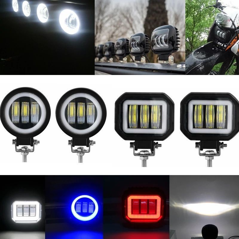 LAMPU TEMBAK 3 MATA LENSA  BULAT KOTAK CWL 3 MATA LENSA DAYMAKER MINI 3 MATA LENSA DAY MAKER 2 MATA 