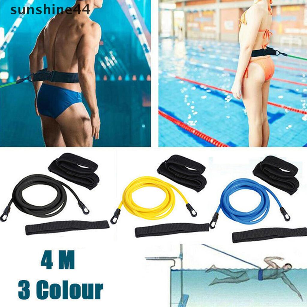 Sunshine Tali Resisten Elastis Adjustable Panjang 4m Untuk Latihan Berenang