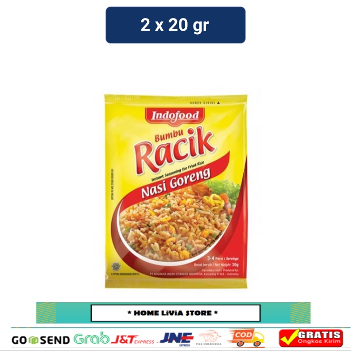 

Indofood Bumbu Racik Nasi Goreng 2 x 20 gr