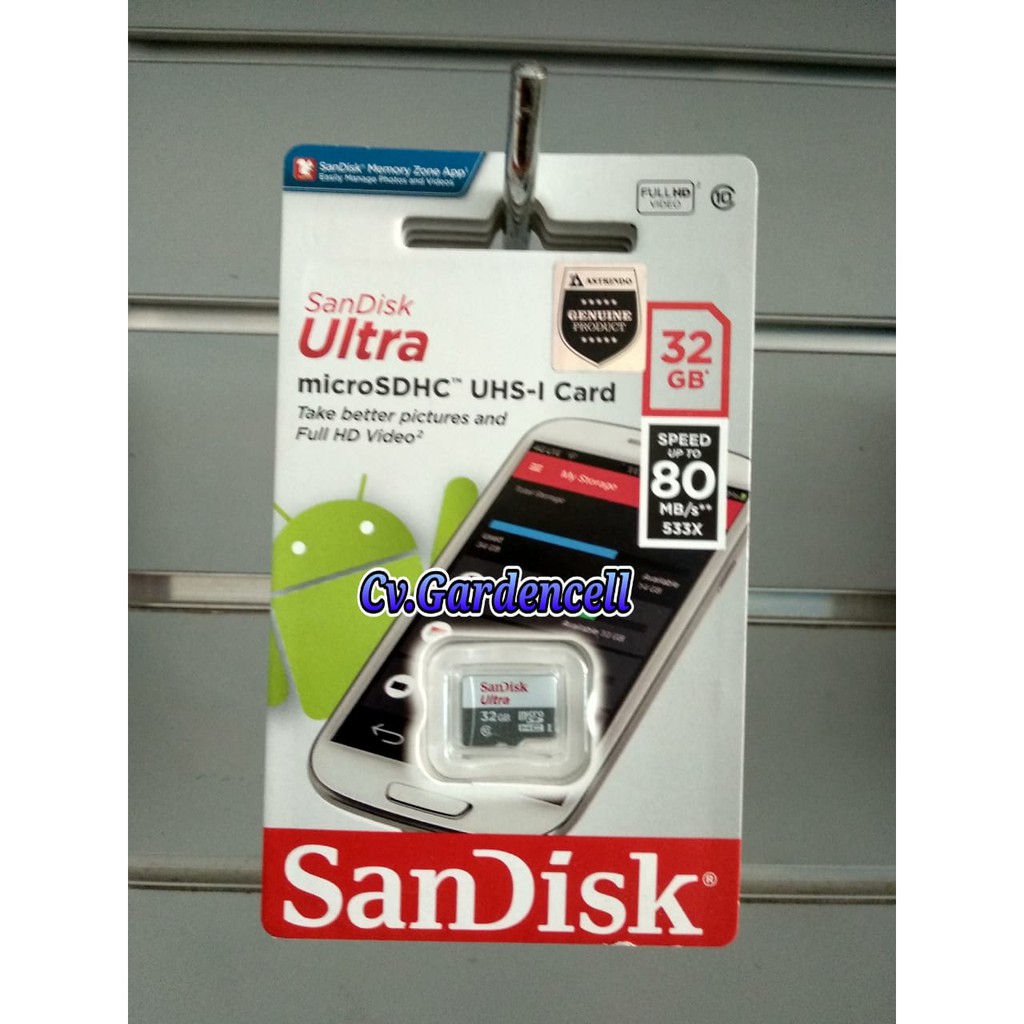 SANDISK MICRO SD ULTRA 32GB CLASS 10 ORIGINAL
