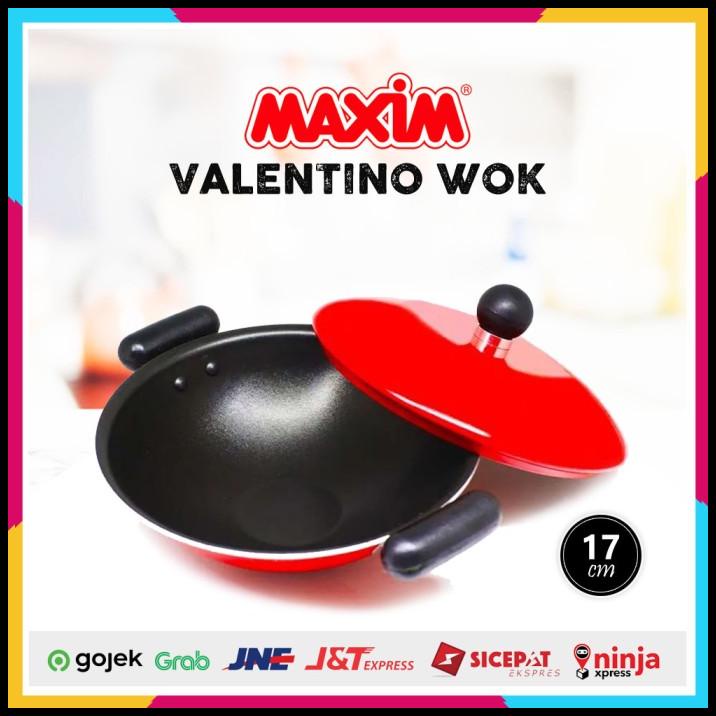 Wajan Maxim Valentino Teflon Mie Wok / Serabi 17 Cm