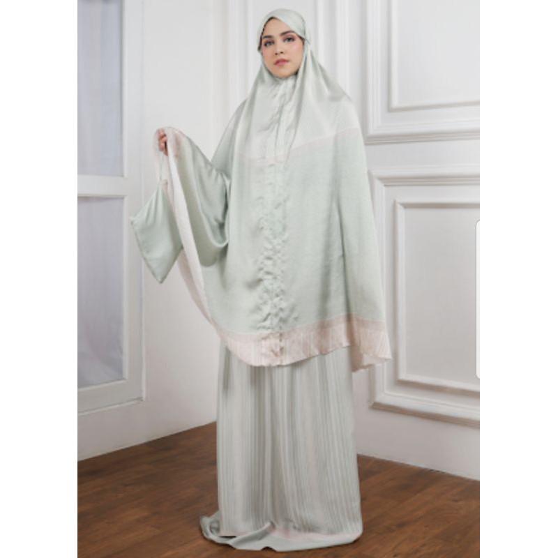 NEW FAST PO BUTTONSCARVES Eeman Prayer Robe dusty Green Normal item, Bukan barang defect