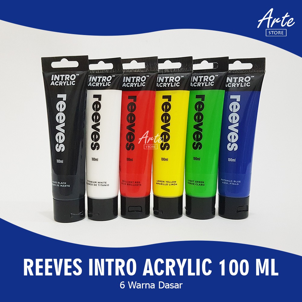 

Cat Lukis Warna Dasar - Reeves Intro Acrylic Paint 6 Warna x 100 ml