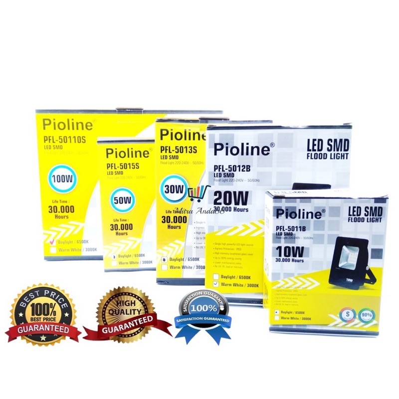 LAMPU LED SOROT PIOLINE 150w200w300w / FLOODLIGHT / LAMPU TAMAN / LAMPU OUTDOOR INDOOR