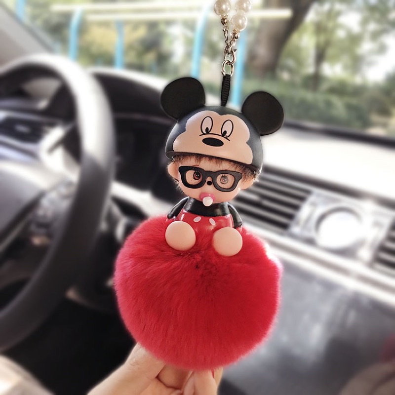 gantungan spion mobil monchichi mickey MONCHICHI // Gantungan Spion Monchichi Mickey