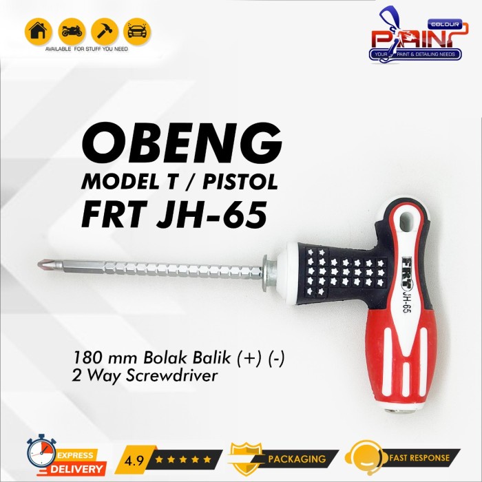 OBENG Bolak Balik Plus Minus 2 Way Model T USA 180mm FRT JH-65