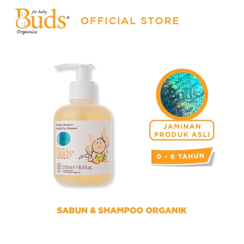 Buds Precious Newborn Head to Toe Cleanser 250 ml Sabun Mandi Bayi