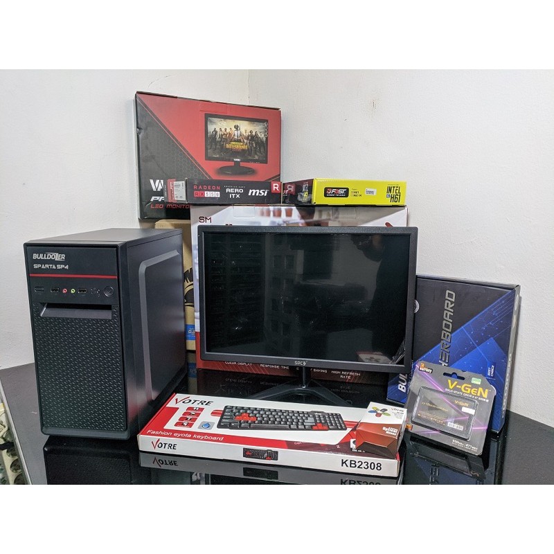 PAKET LENGKAP PC INTEL CORE 2 DUO DDR3 MONITOR LED 19&quot;