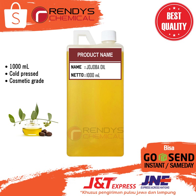 100% Pure Jojoba Oil 1 Liter - Minyak Jojoba Murni 1 Liter - Cold Pressed