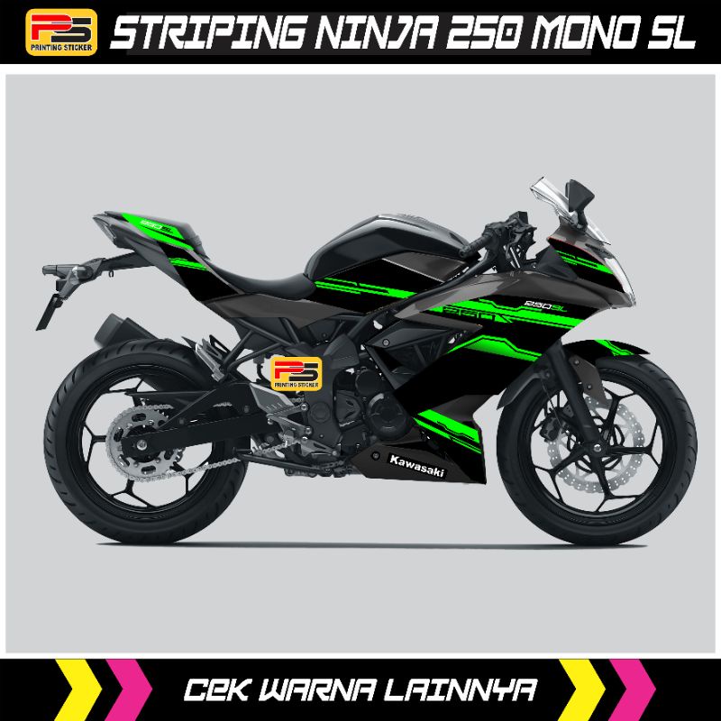 STRIPING/STICKER DECAL VARIASI NINJA 250 MONO SL/NINJA MONO 250 SL