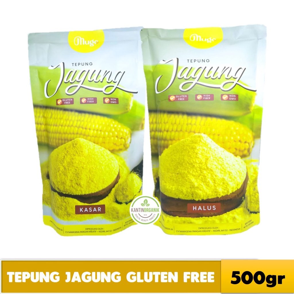 

Mugo - Tepung Jagung Halus & Kasar - Polenta Corn Meal Gluten Free 500gr