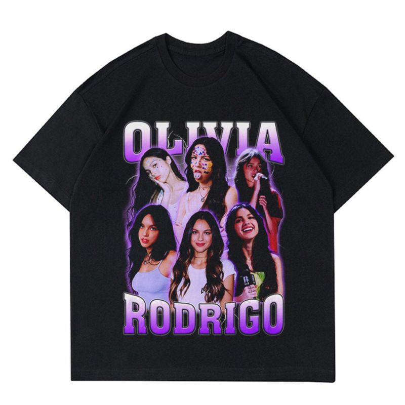 KAOS VINTAGE OLIVIA RODRIGO| T-SHIRT OLIVIA RODRIGO| KAOS HITAM TERLARIS