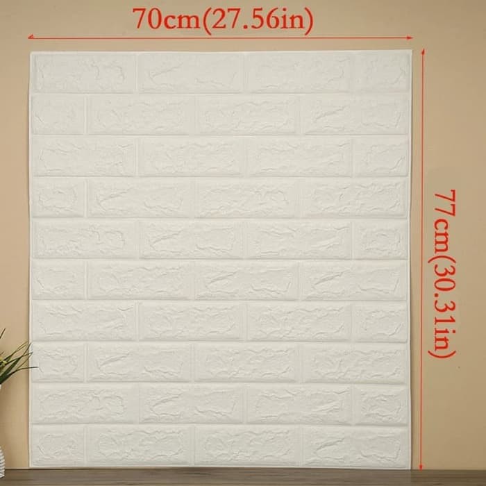 NA - Wallpaper Dekorasi Rumah Waterproof - Stiker Wall papers Foam Brick