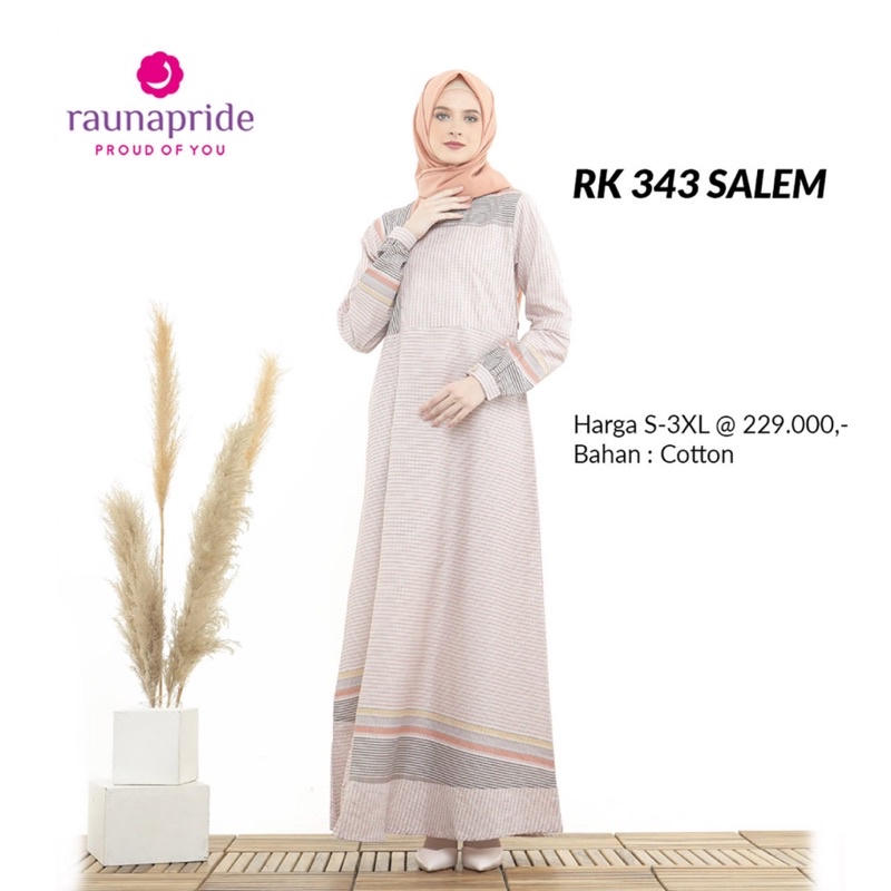 Gamis Rauna RK 343 Salem, RK 344 Biru