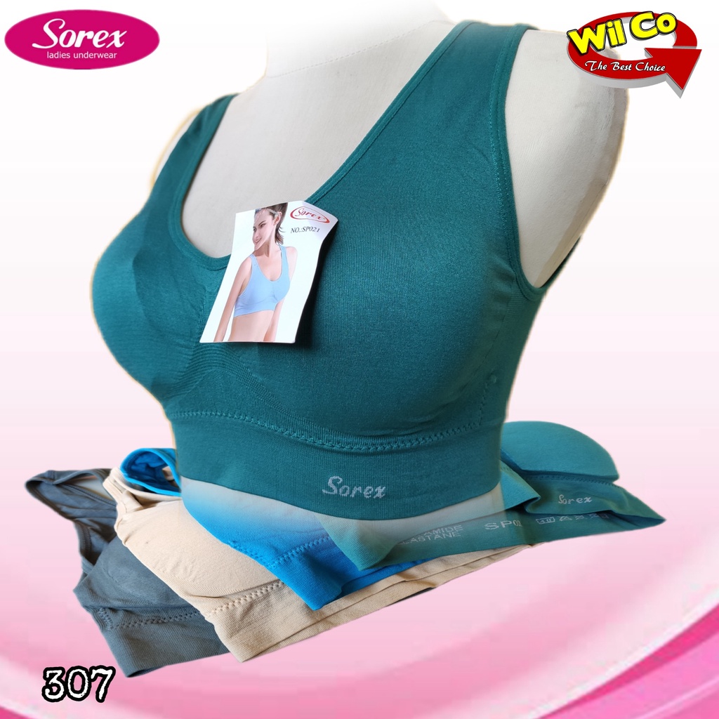 K307 - BRA/BH SPORT SOREX BUSA (bisa dilepas) STRETCH TANPA KAWAT FREE SIZE