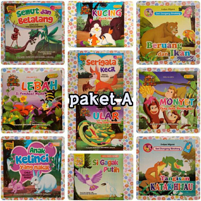 Buku Cerita Dongeng Anak Balita Binatang Hewan Fabel Murah
