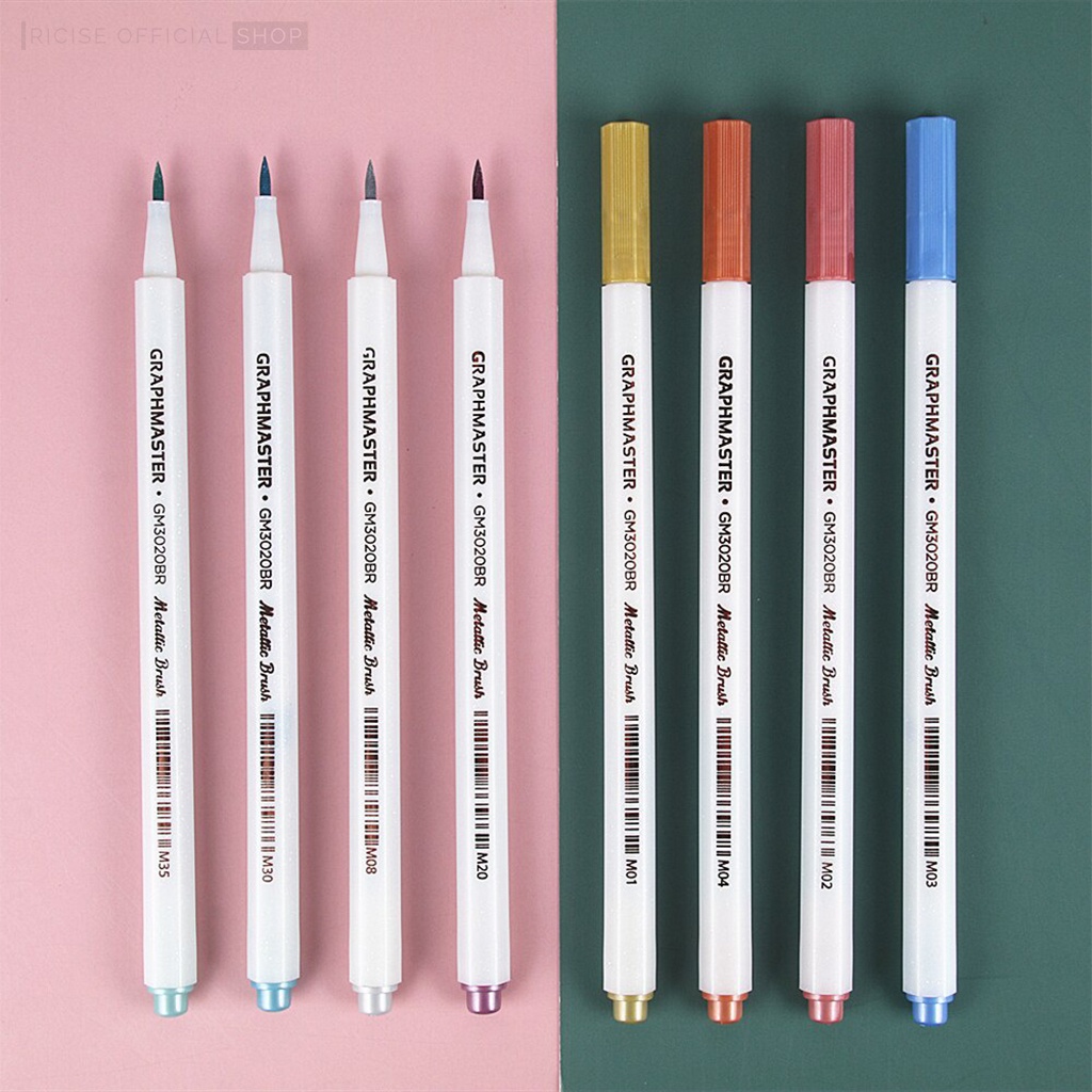 

RICISESTORE - Brush Pen Warna Soft Metalic Pulpen Pena Kaligrafi Spidol Warna Murah - STA02