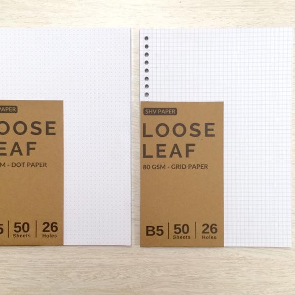 

@BF78## B5 HVS/ WHITELINES 80gsm/ 100gsm Loose Leaf Dot Grid Lined Blank (kertas isi binder titik ko