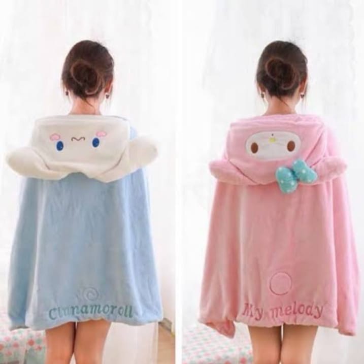 Balmut Topi Karakter Melody Cinnamoroll Kuromi / Selimut Melody / Selimut CInnamoroll / Selimut Kuro