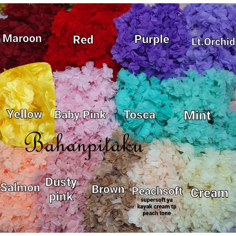 Bunga Frill Sifon bunga sifon bunga siffon bunga kertas bunga frill grosir