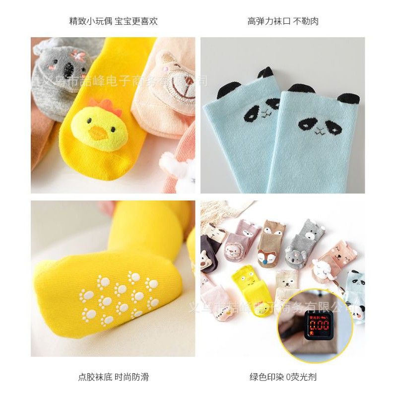 kaos kaki bayi panjang anti selip/kaos kaki anak bayi import 3D motif timbul