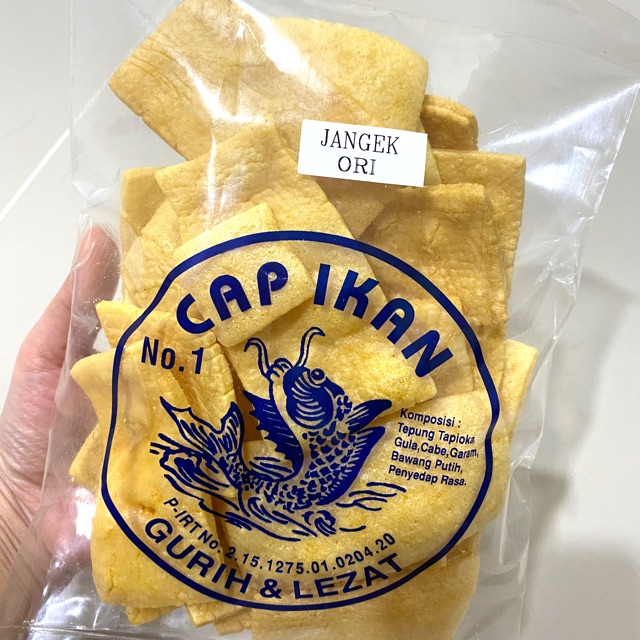 

Kerupuk cap ikan jangek ori / Keripik Jangek Ori cap Ikan / Kerupuk Pedas khas Medan