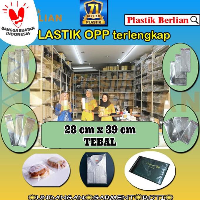 

Ready Oke] 28 X 39 Cm Plastik Opp Tebal (Isi 100 Lembar/Pack)